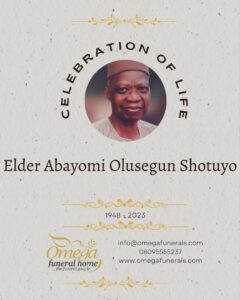 Elder Abayomi Olusegun Shotuyo