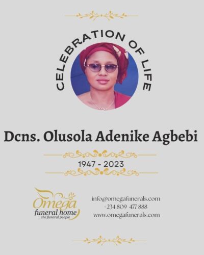 Dcns Olusola Adenike Agbebi
