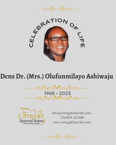 Dcns. Dr. Mrs. Olufunmilayo Ashiwaju