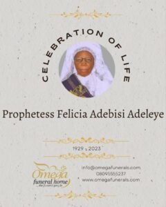 Prophetess Felicia Adebisi Adeleye